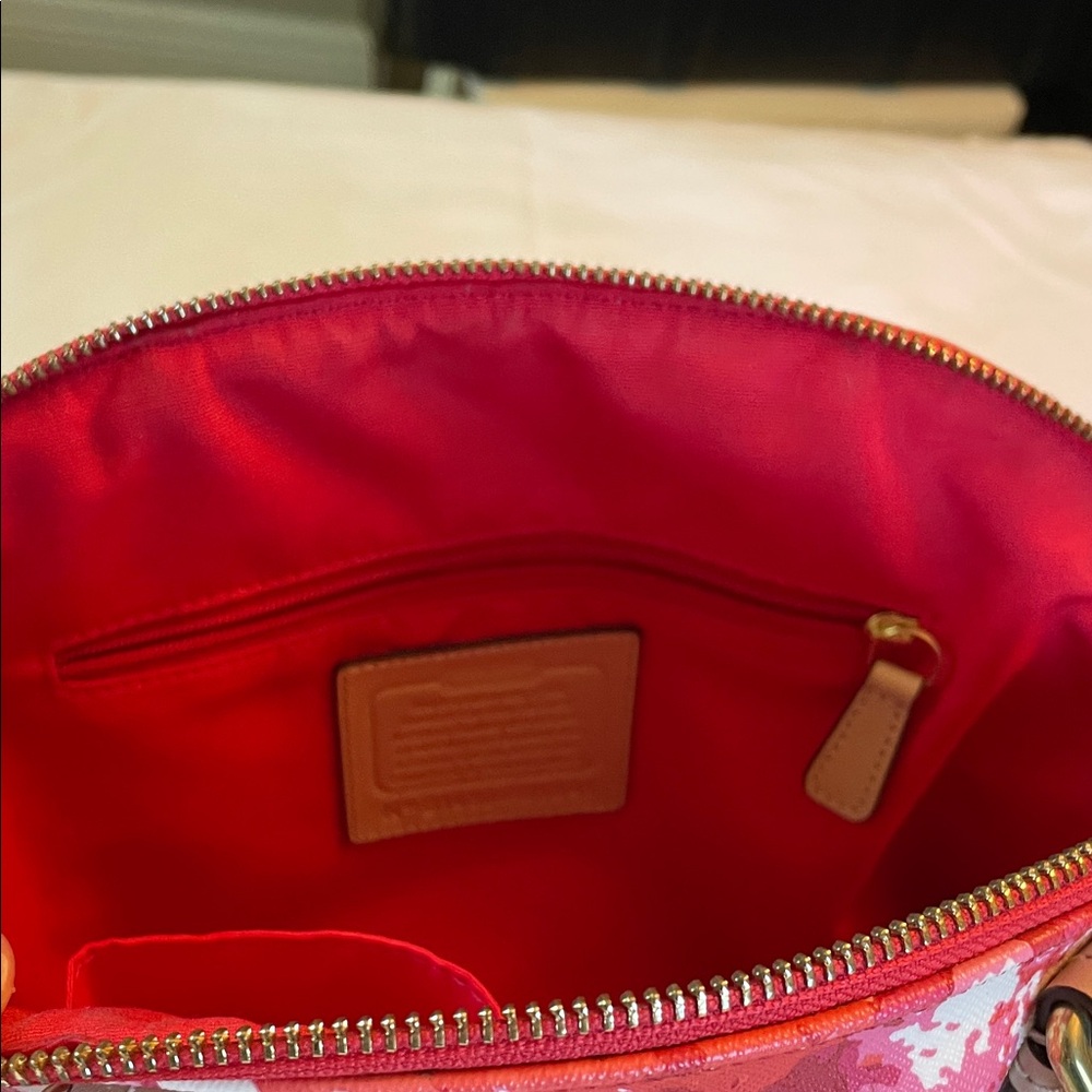 Coach Pink and White Floral Crossbody Bag - Picture 2 of 3